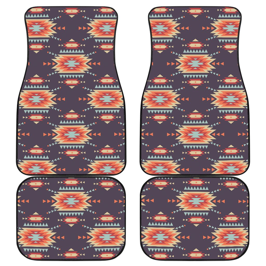 Tribal indians Aztec Front and Back Car Floor Mats