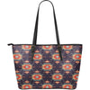 Tribal indians Aztec Large Leather Tote Bag