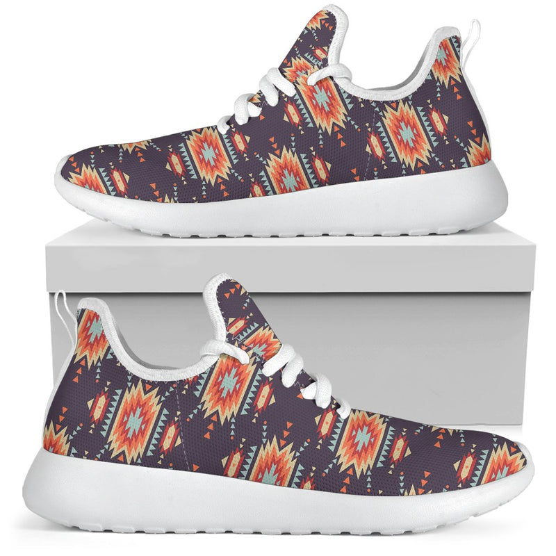 Tribal indians Aztec Mesh Knit Sneakers Shoes