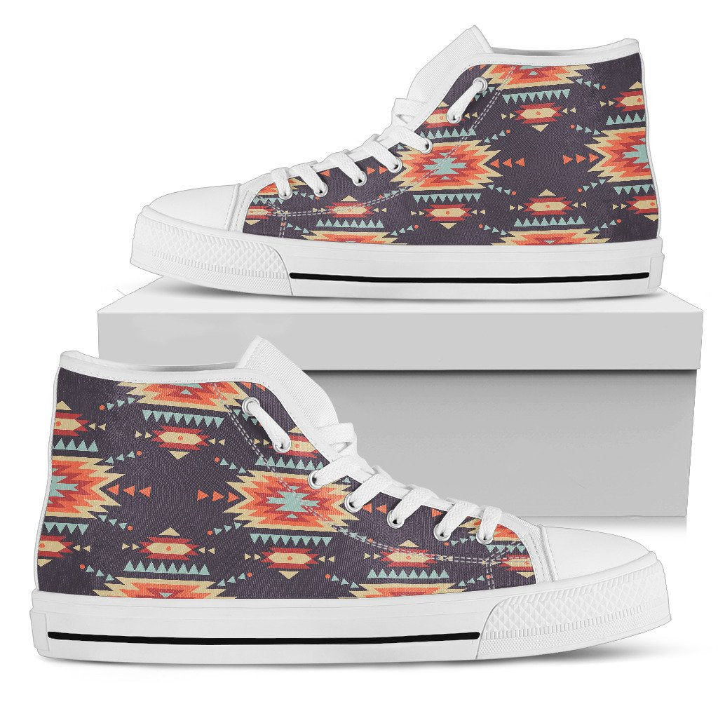 Tribal Indians Aztec Women High Top Shoes