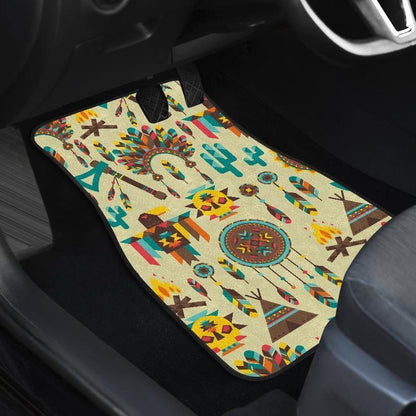 Tribal indians native american aztec Car Floor Mats