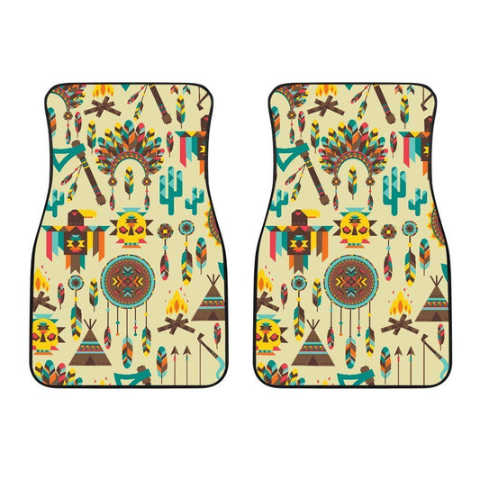 Tribal indians native american aztec Car Floor Mats