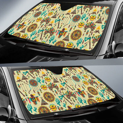 Tribal Indians Native American Aztec Car Sun Shade-JorJune