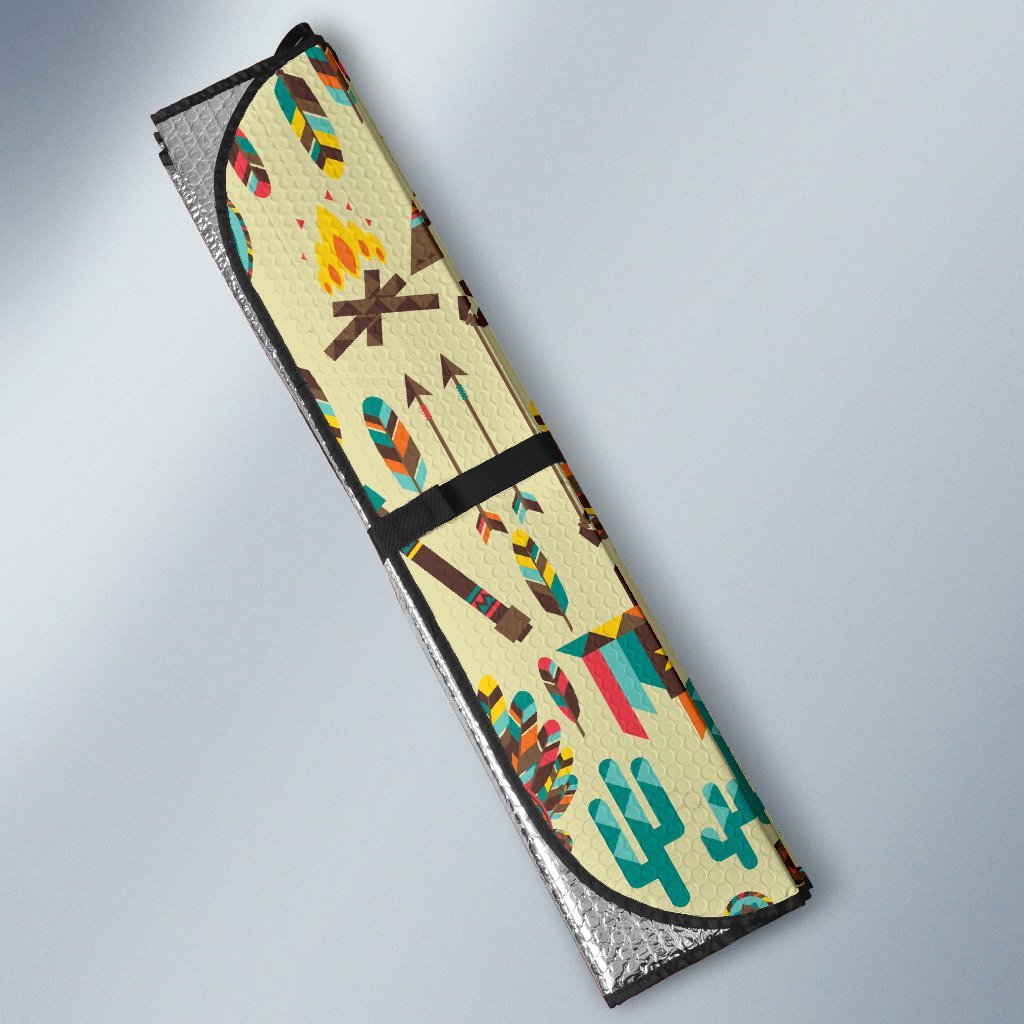 Tribal Indians Native American Aztec Car Sun Shade-JorJune