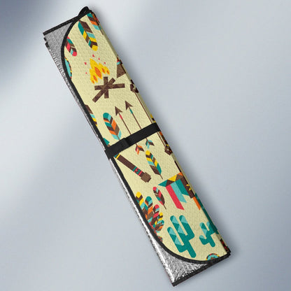 Tribal Indians Native American Aztec Car Sun Shade-JorJune