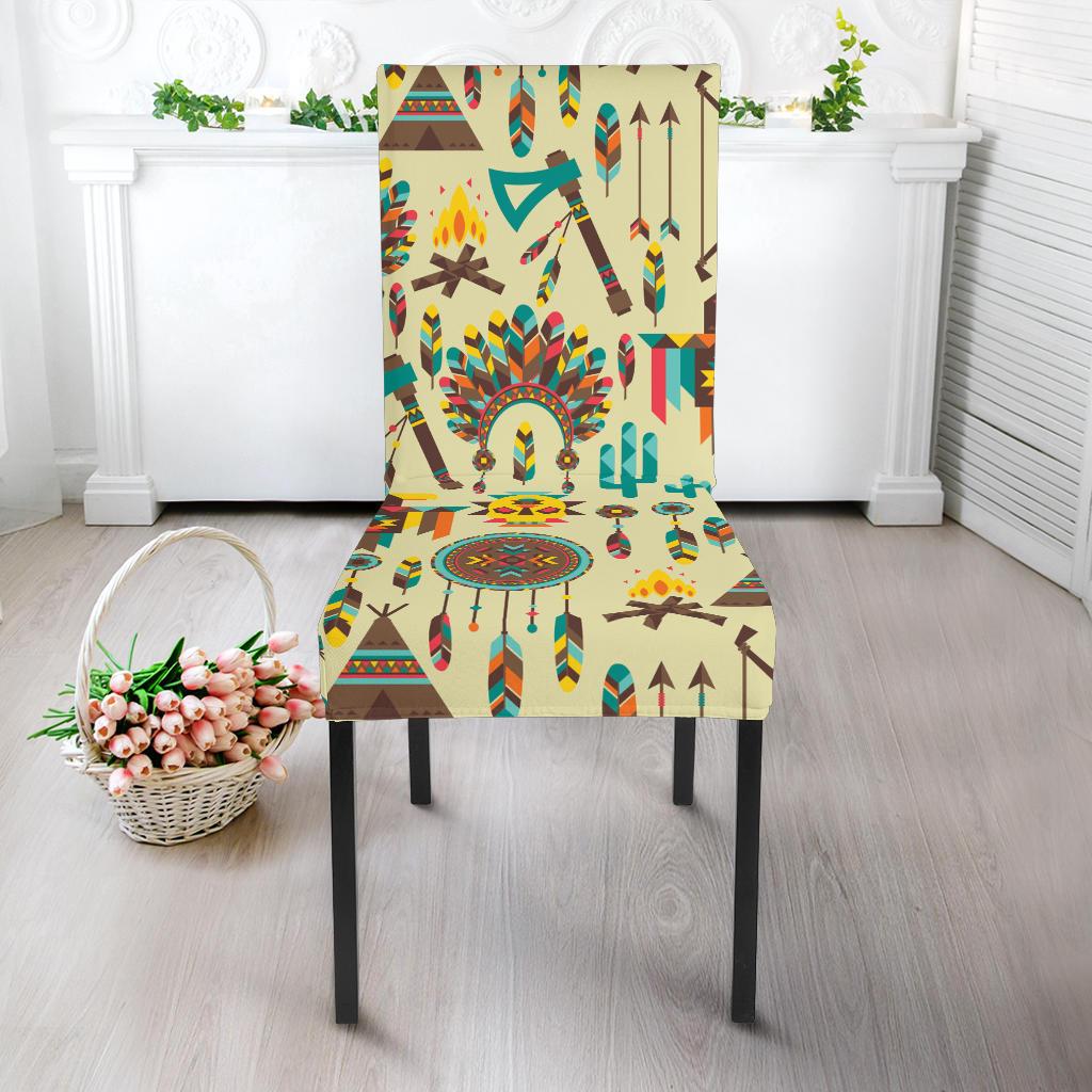 Native Chair Covers Tribal indians native american aztec Dining Chair Slipcover – JorJune