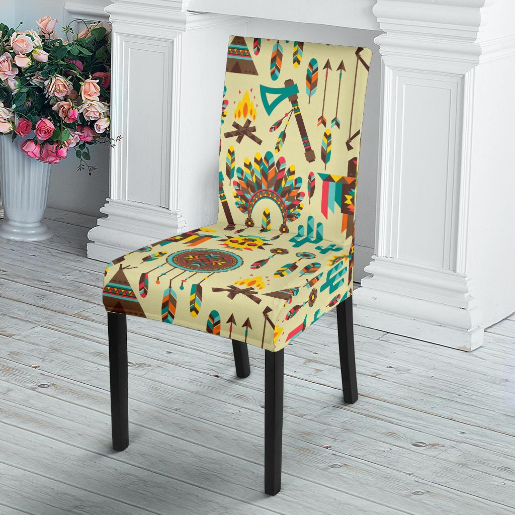 Tribal indians native american aztec Dining Chair Slipcover-JORJUNE.COM