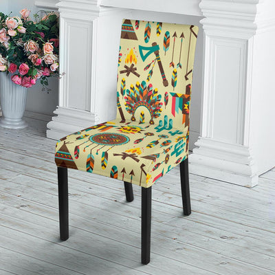 Tribal indians native american aztec Dining Chair Slipcover-JORJUNE.COM