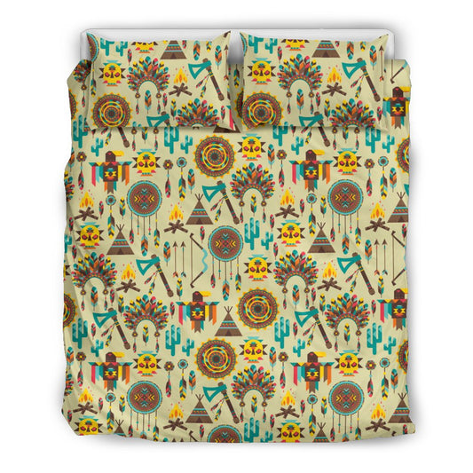 Tribal indians native american aztec Duvet Cover Bedding Set