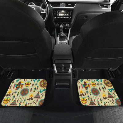 Tribal indians native american aztec Front and Back Car Floor Mats