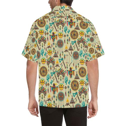 Tribal indians native american aztec Men Hawaiian Shirt