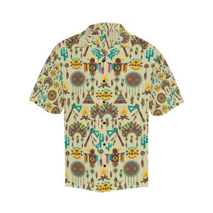 Tribal indians native american aztec Men Hawaiian Shirt