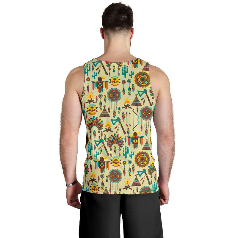 Tribal indians native american aztec Men Tank Top