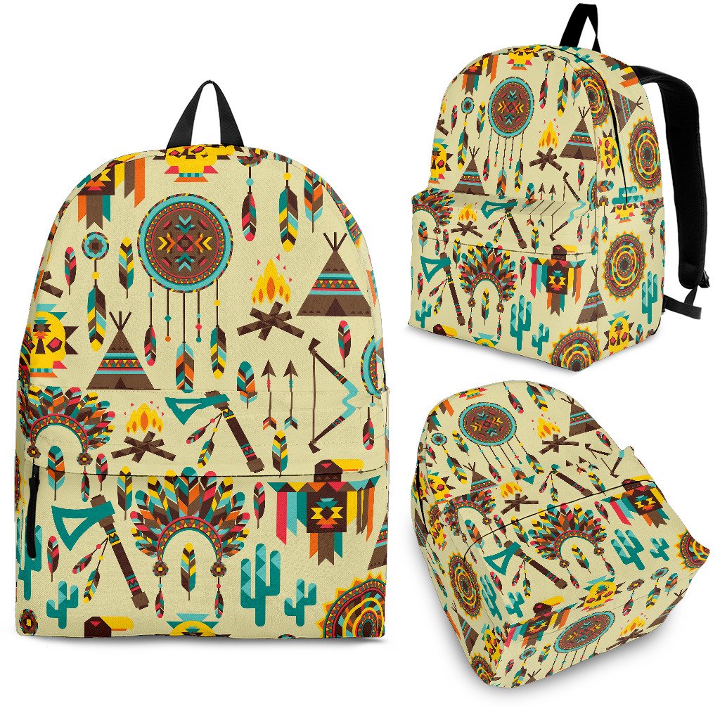 Tribal Indians Native American Aztec Premium Backpack