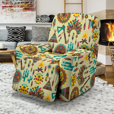 Tribal indians native american aztec Recliner Slipcover-JORJUNE.COM