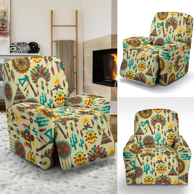 Tribal indians native american aztec Recliner Slipcover-JORJUNE.COM