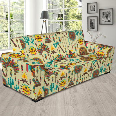 Tribal indians native american aztec Sofa Slipcover-JORJUNE.COM