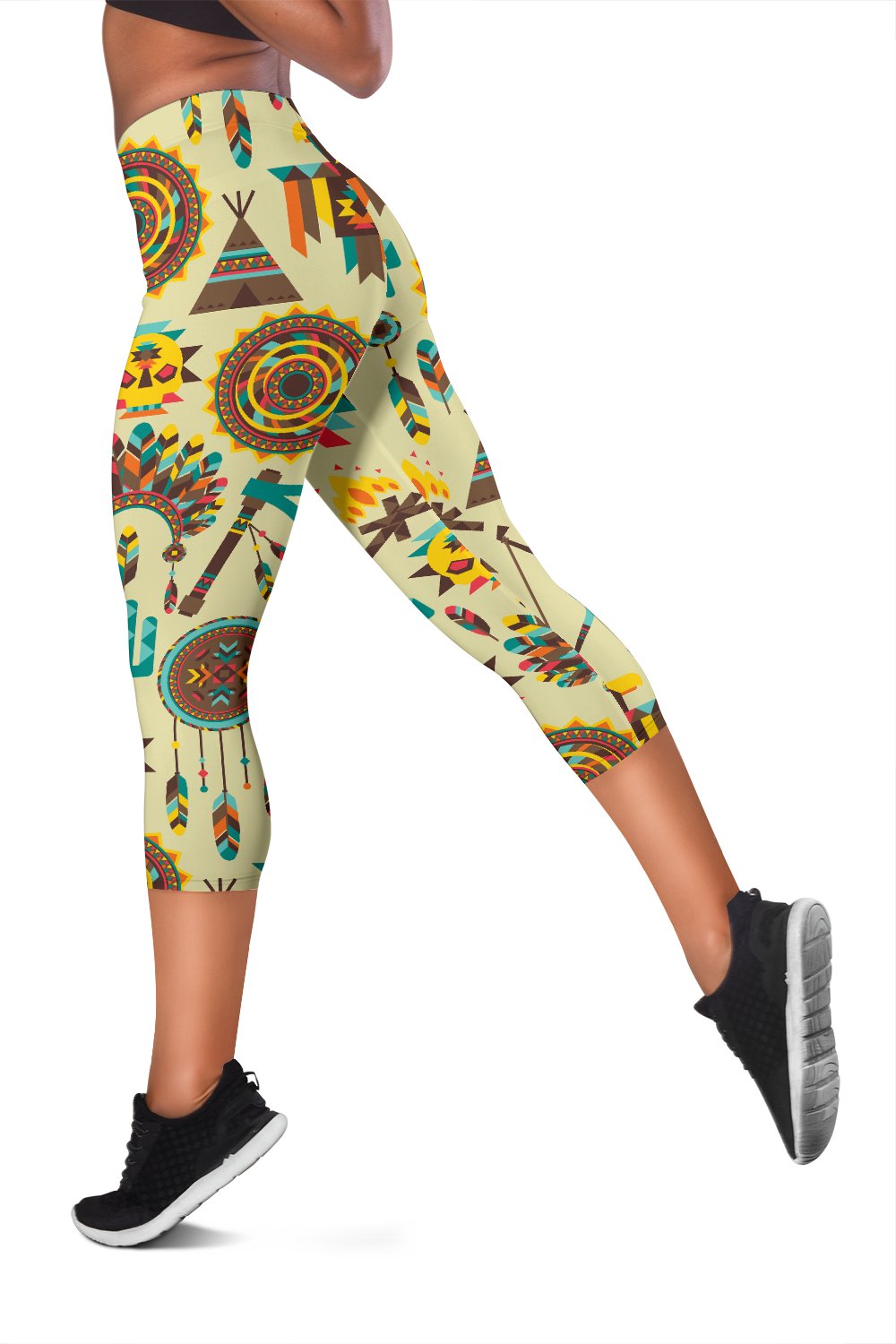 Tribal Indians Native American Aztec Women Capris