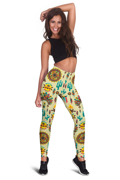 Tribal Indians Native American Aztec Women Leggings