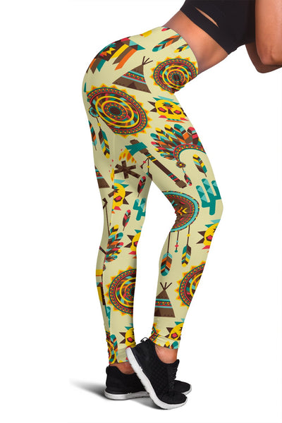 Tribal Indians Native American Aztec Women Leggings