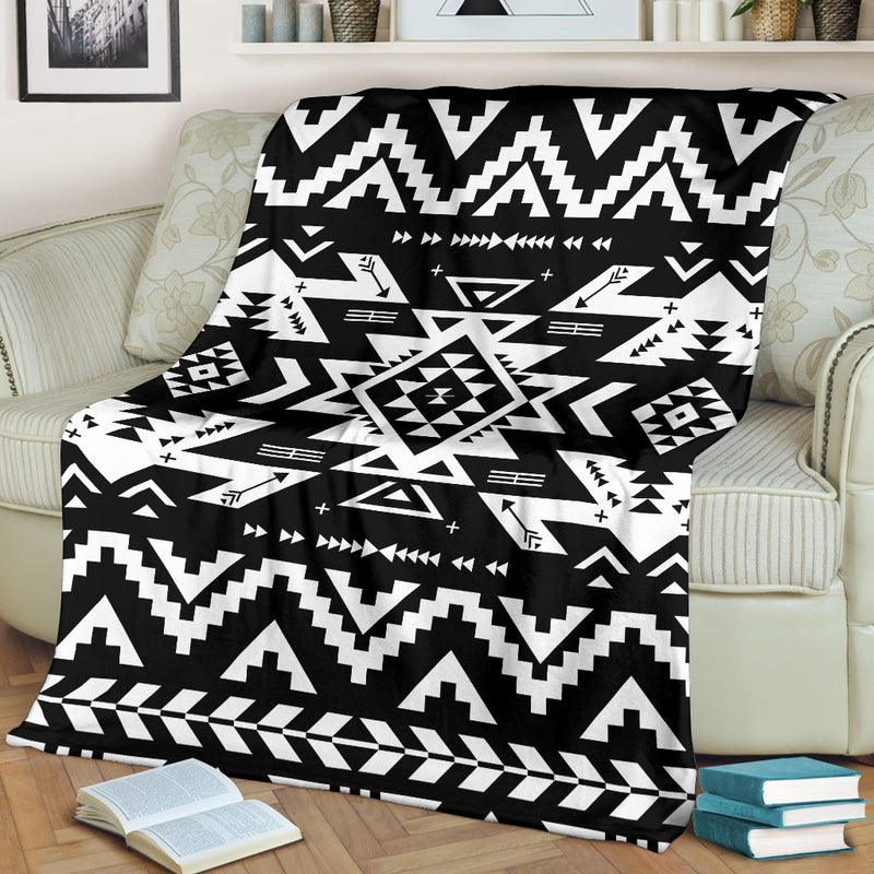 Tribal Indians Native Aztec Fleece Blanket