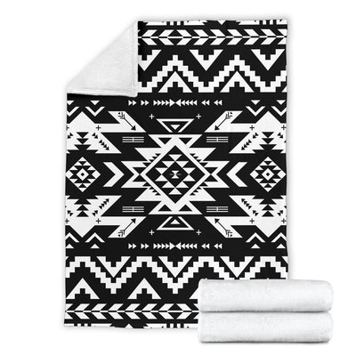 Tribal Indians Native Aztec Fleece Blanket