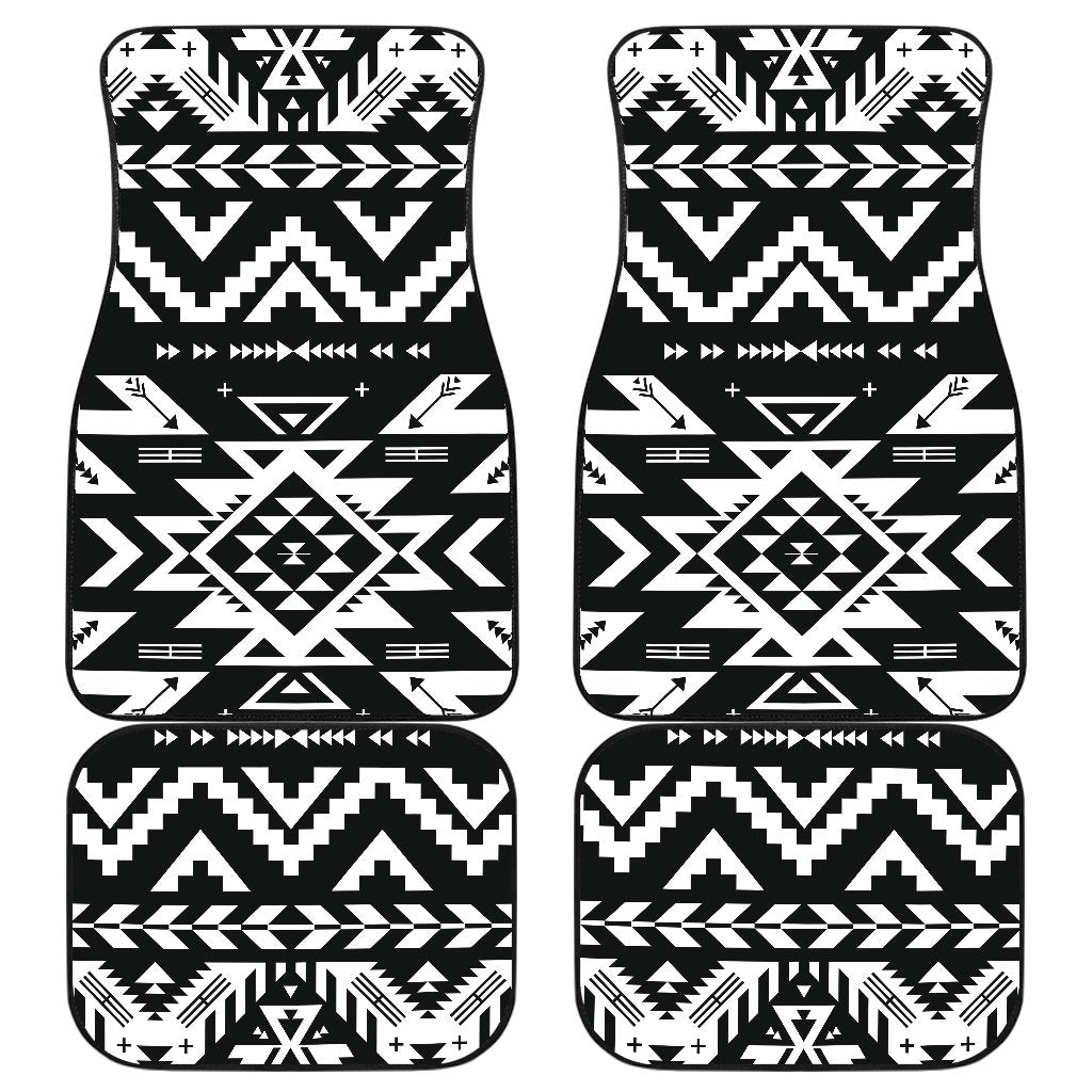 Tribal indians native aztec Front and Back Car Floor Mats