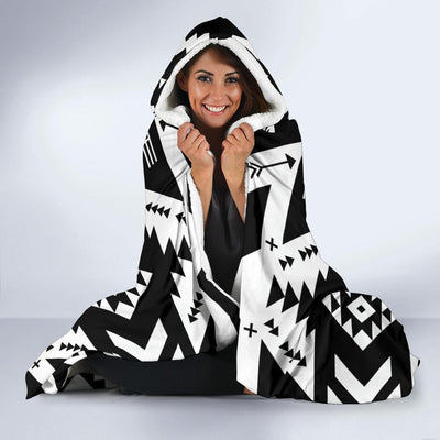 Tribal indians native aztec Hooded Blanket-JORJUNE.COM