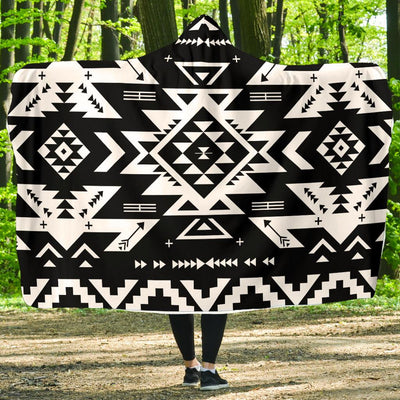 Tribal indians native aztec Hooded Blanket-JORJUNE.COM