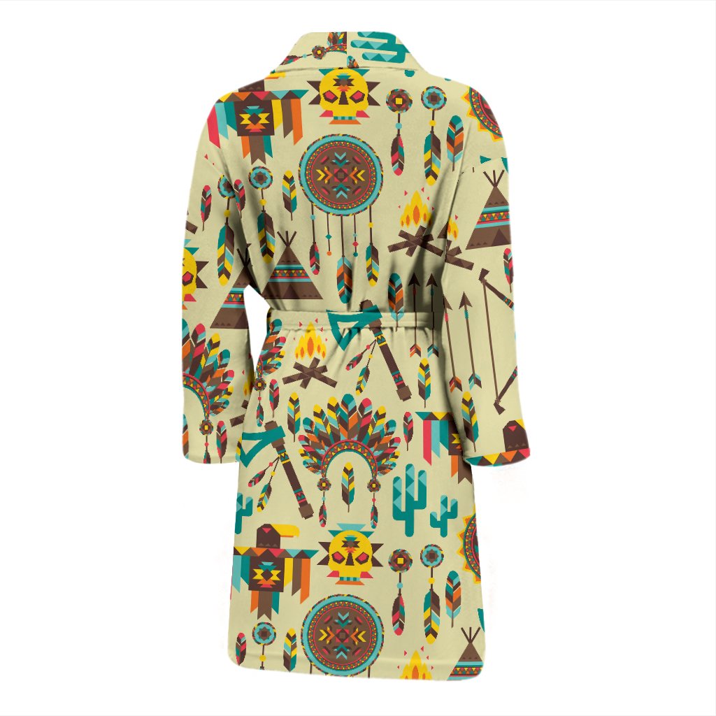 Tribal Indians Native Aztec Men Bath Robe