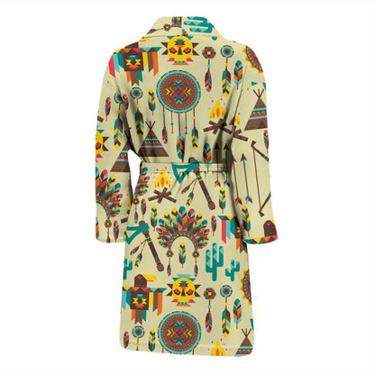 Tribal Indians Native Aztec Men Bath Robe