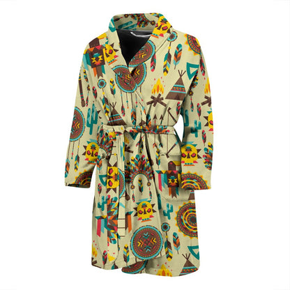 Tribal Indians Native Aztec Men Bath Robe
