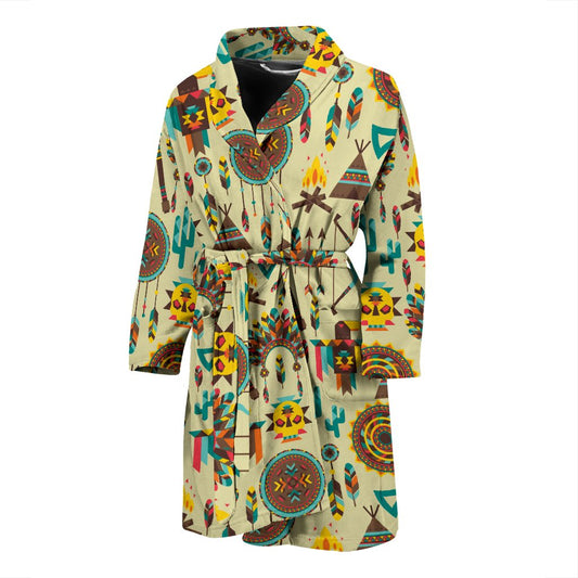 Tribal Indians Native Aztec Men Bath Robe