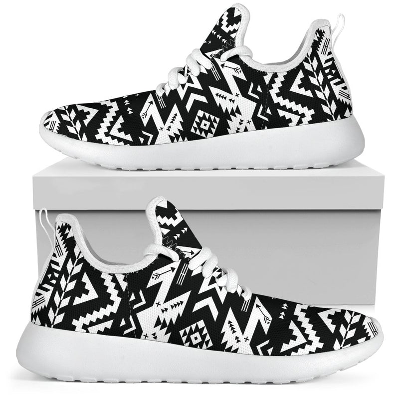 Tribal indians native aztec Mesh Knit Sneakers Shoes