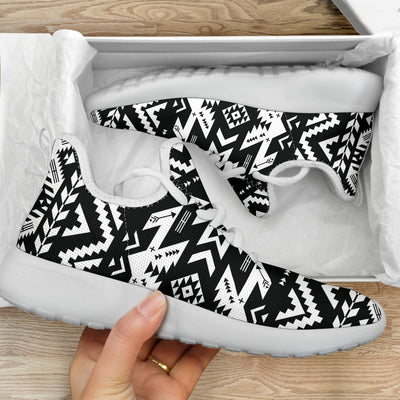 Tribal indians native aztec Mesh Knit Sneakers Shoes