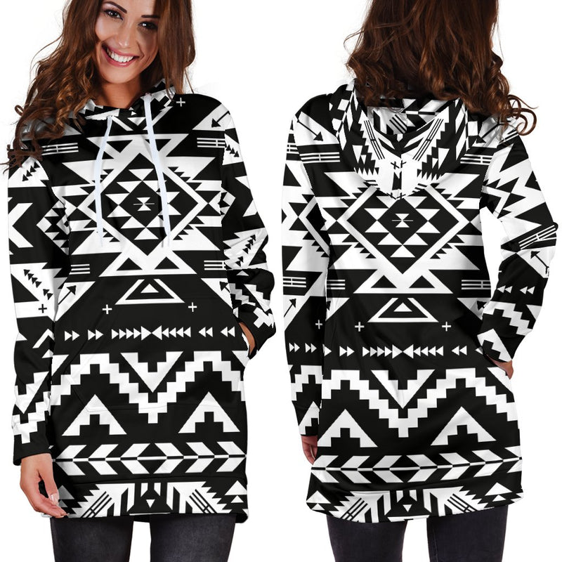 Tribal Indians Native Aztec Women Hoodie Dress