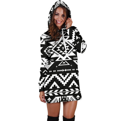 Tribal Indians Native Aztec Women Hoodie Dress