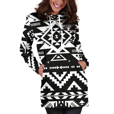 Tribal Indians Native Aztec Women Hoodie Dress