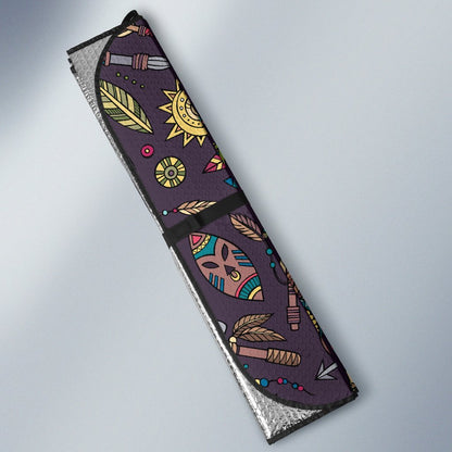 Tribal Native American Aztec Car Sun Shade-JorJune
