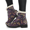 Tribal Native American Aztec Faux Fur Leather Boots