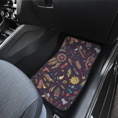 Tribal native american Aztec Front and Back Car Floor Mats