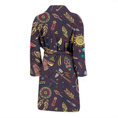 Tribal Native American Aztec Men Bath Robe