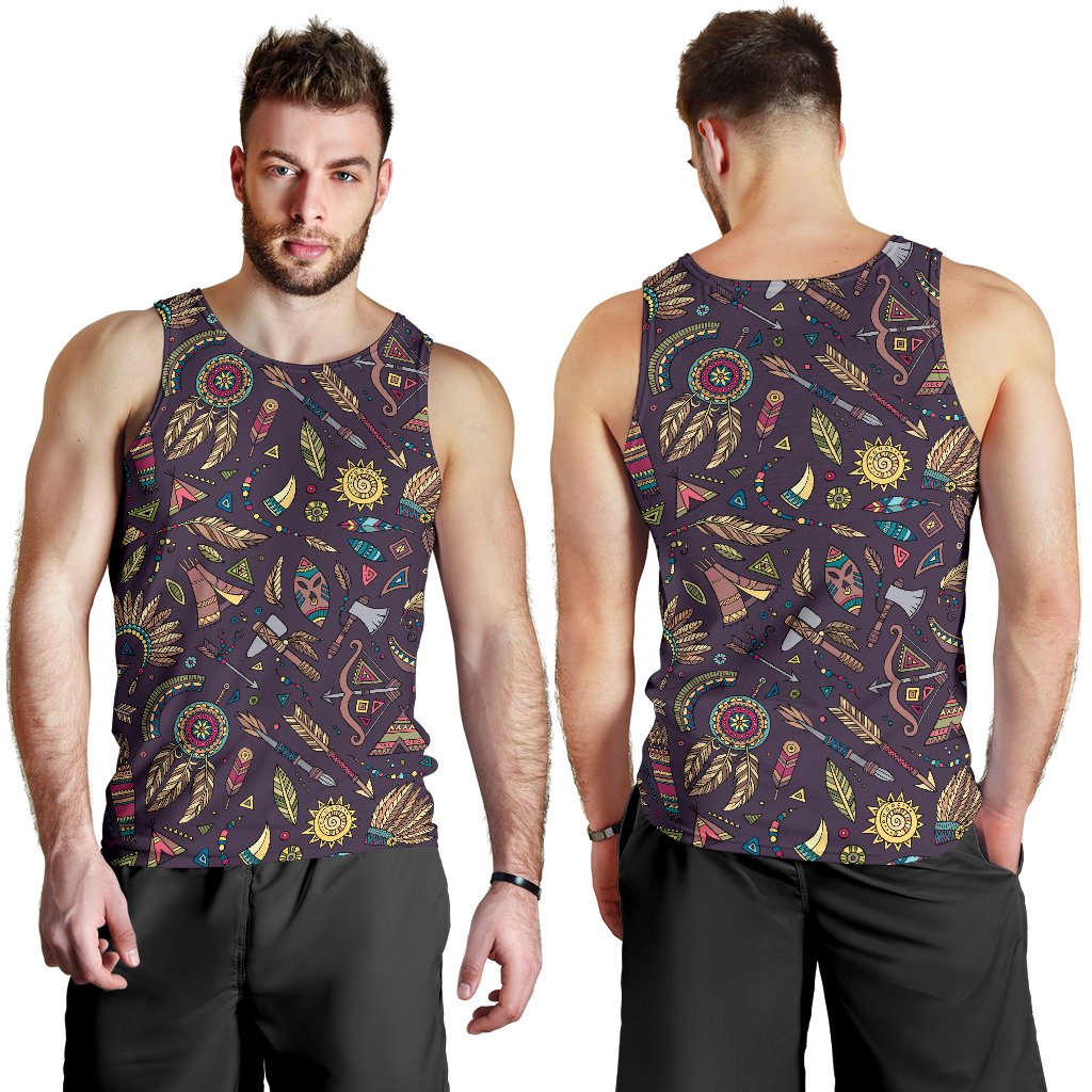 Tribal native american Aztec Men Tank Top