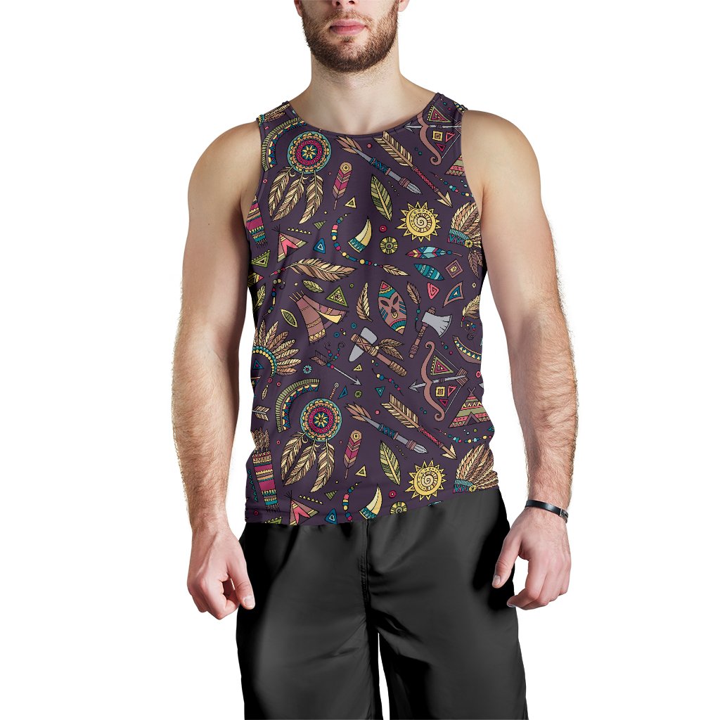 Tribal native american Aztec Men Tank Top