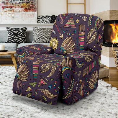 Tribal native american Aztec Recliner Slipcover-JORJUNE.COM