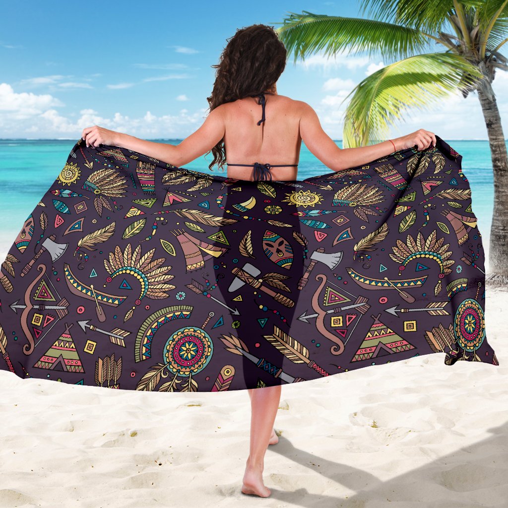 Tribal Native American Aztec Sarong Pareo Wrap