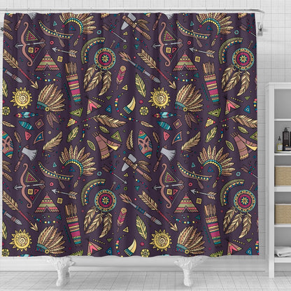 Tribal Native American Aztec Shower Curtain