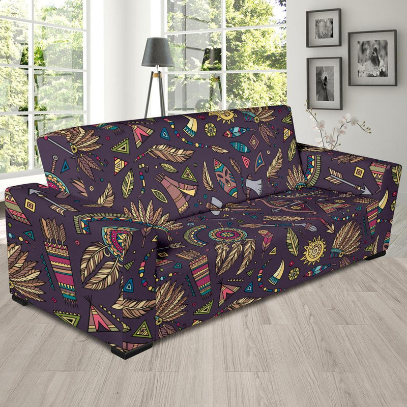 Tribal native american Aztec Sofa Slipcover-JORJUNE.COM