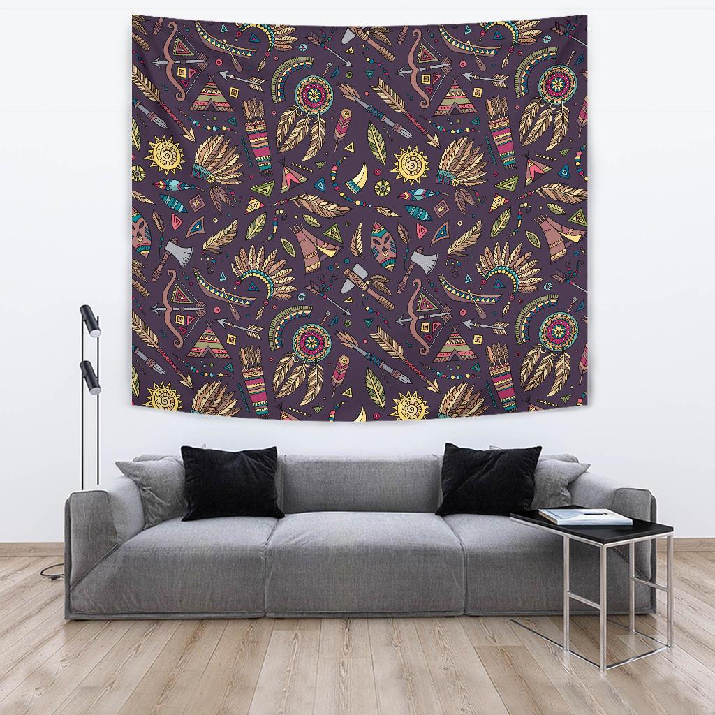 Tribal native american Aztec Tapestry