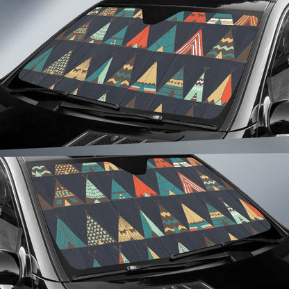 Tribal Native American Tent Aztec Car Sun Shade-JorJune